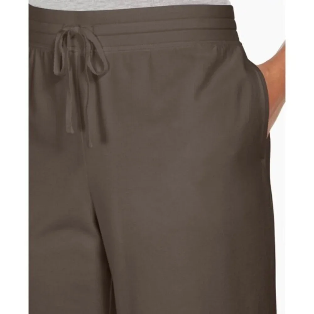 Karen Scott Pull-On Stretchy Elastic Waist Knit Casual Brown Shorts NWT - Picture 3 of 6